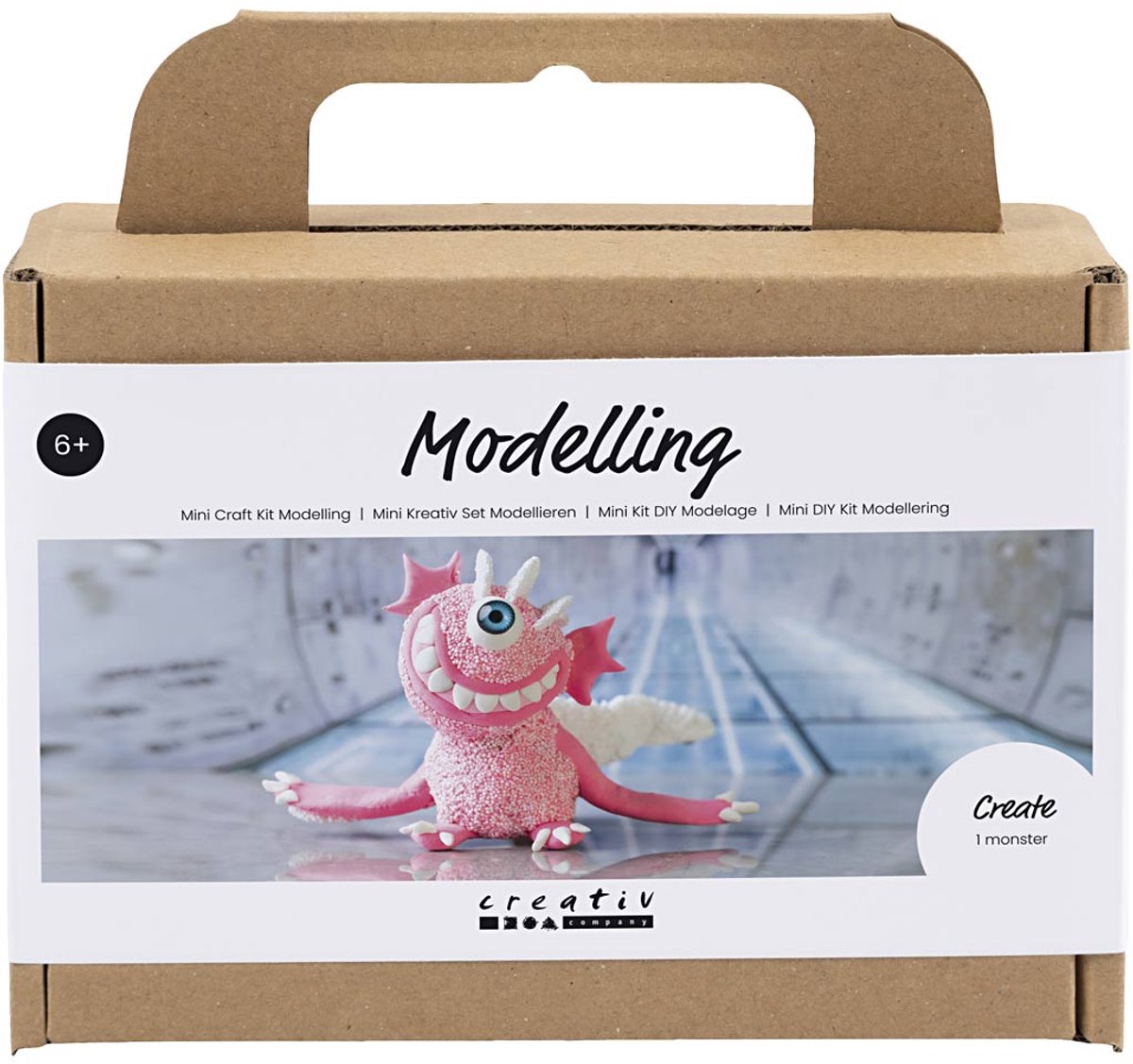 Entreprise créative https: www.cchobby.nl mini-hobbyset-boetseren-monster-sally-lichtroze-1-doos