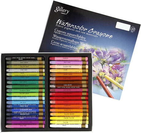 Société créative https : www.ccobby.nl craie aquarelle-l-9-3-cm-diverses-couleurs-36-pièces-1-boîte