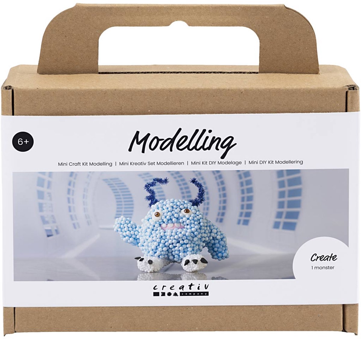 Entreprise créative https: www.cchobby.nl mini-hobbyset-boetseren-monster-bobby-lichtblauw-1-doos
