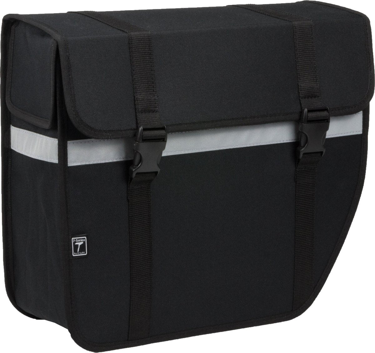 Willex single bicycle bag shopper - beveled - right - 17l - black