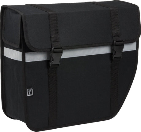 Willex single bicycle bag shopper - beveled - right - 17l - black