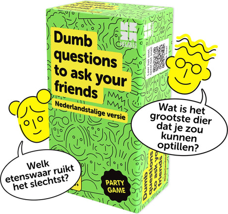 Megableu questions stupides à poser à vos amis - jeu de société amusant pour jeunes et adultes - jeu de cartes en néerlandais - 3-8 joueurs - à partir de 14 ans