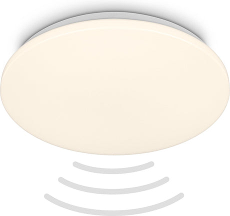 Briloner - Lampe de salle de bain LED - éclairage de salle de bain avec détecteur de mouvement - lumière blanc chaud - ø35 x 5,5 cm - blanc