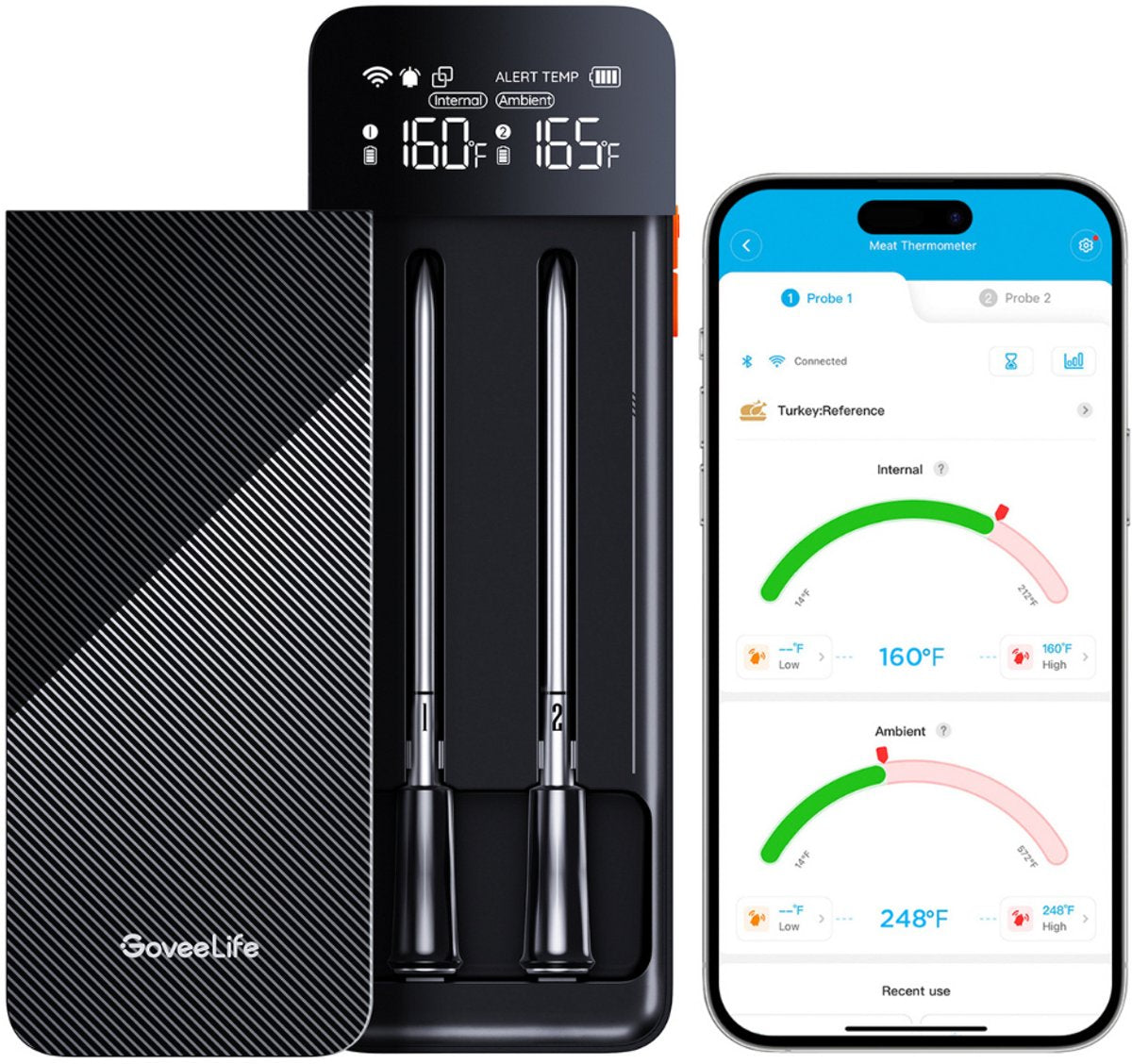 Thermomètre à viande intelligent Govee sans fil - 2 sondes