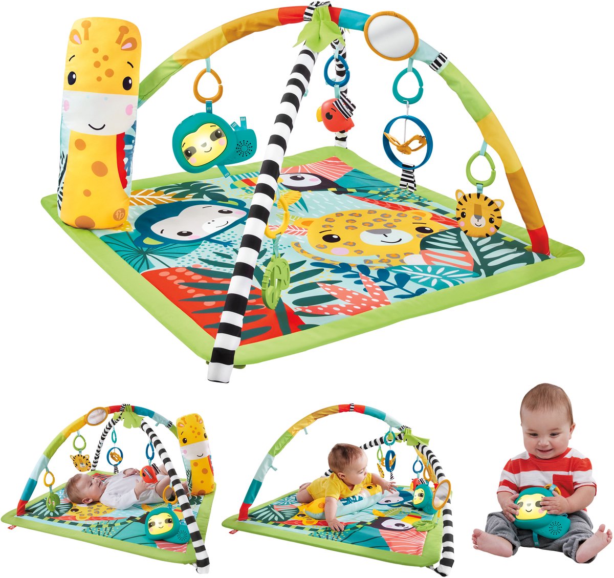 Fisher-price baby gym 3 en 1 jungle - jouets bébé - 0 à 6 mois