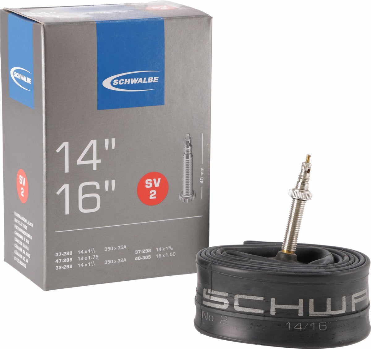 Tube intérieur de Schwalbe Sv2 14 32 47-288 305 40 mm Valiel
