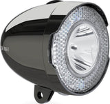 Headlight 706-B Retro 15 Lux LED Batterie Chrome noir