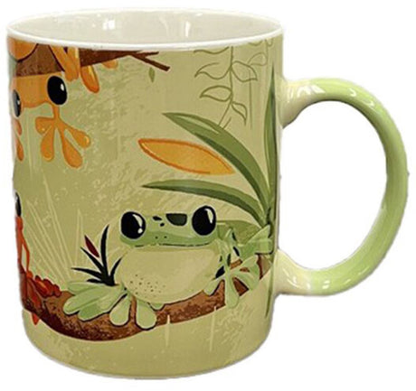 Mug en porcelaine grenouilles tropicales