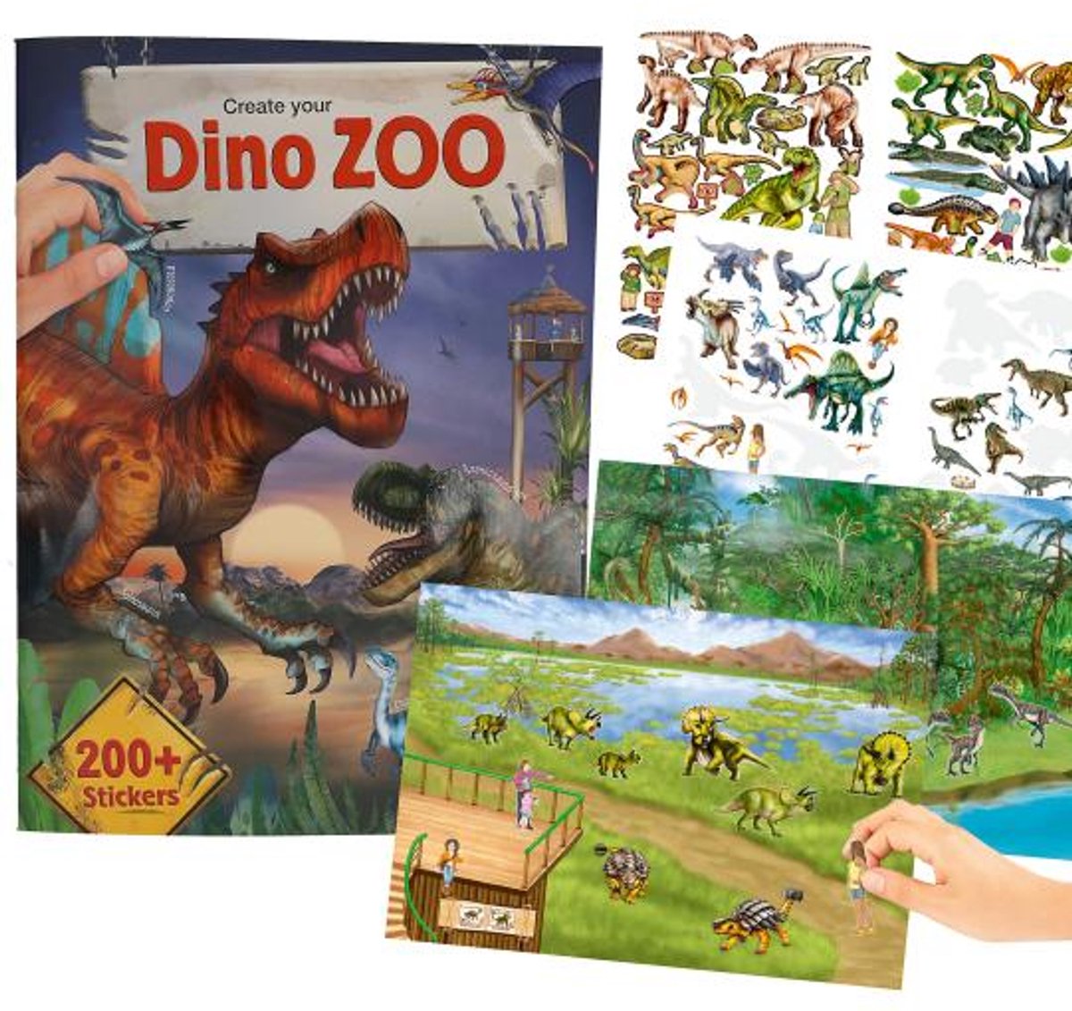 Depesche - créez votre livre d'autocollants dinosaures zoo