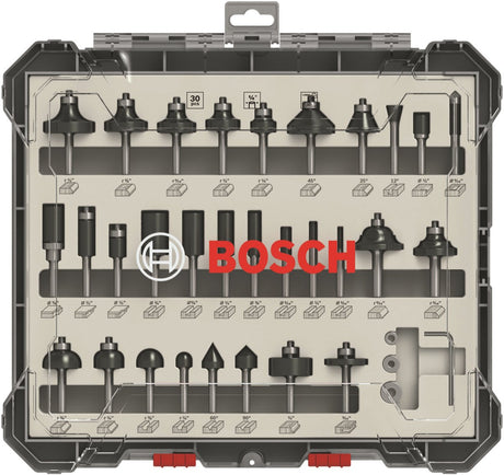 Bosch jeu de fraises mixtes 30 pièces 1 4 pouces - 2607017476