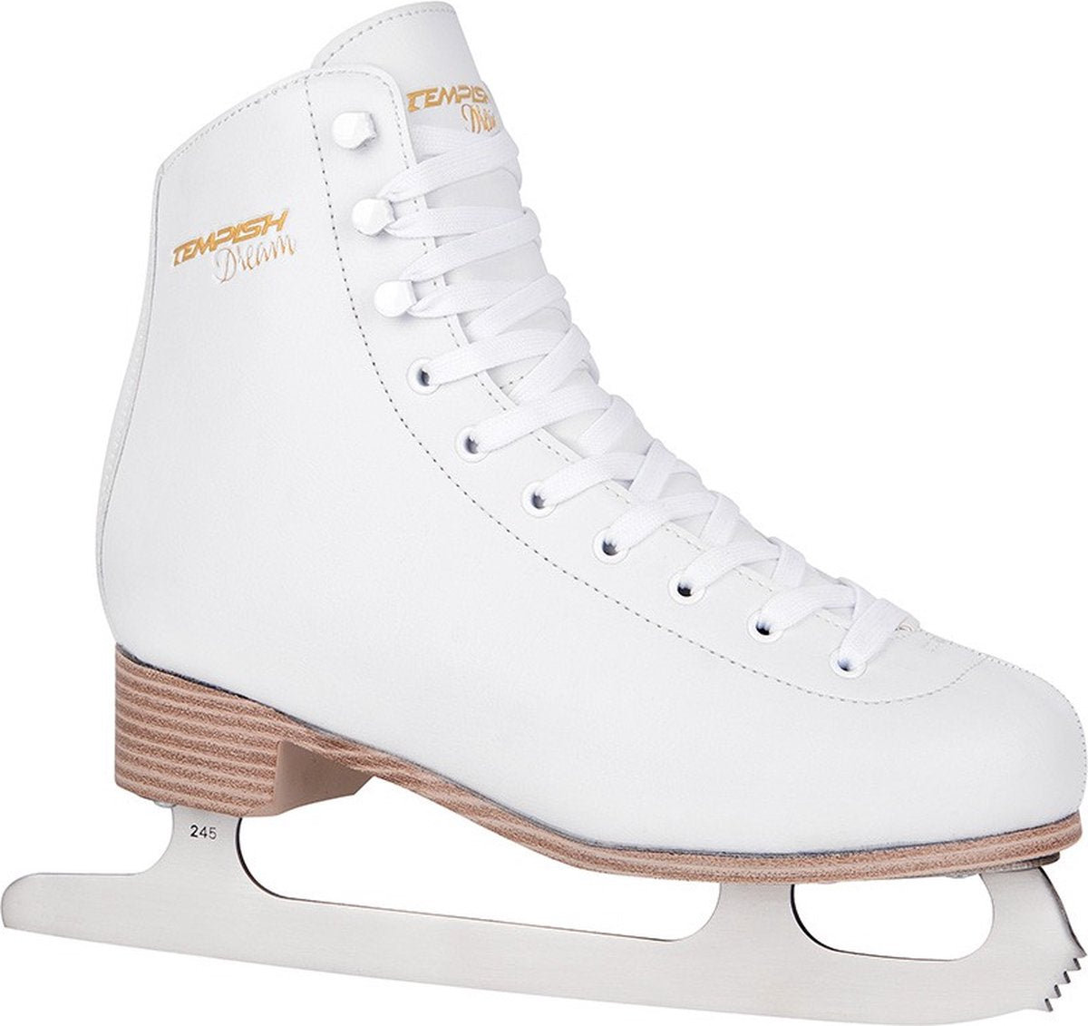 Tempish – dream white ii – patinage artistique – patinage femme – blanc – doublure intérieure extra douce, lame de patinage artistique en acier inoxydable – taille EU 41