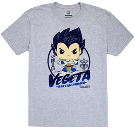 Funko-pop ! tee box : dragon ball z - vegeta gray (taille xl)