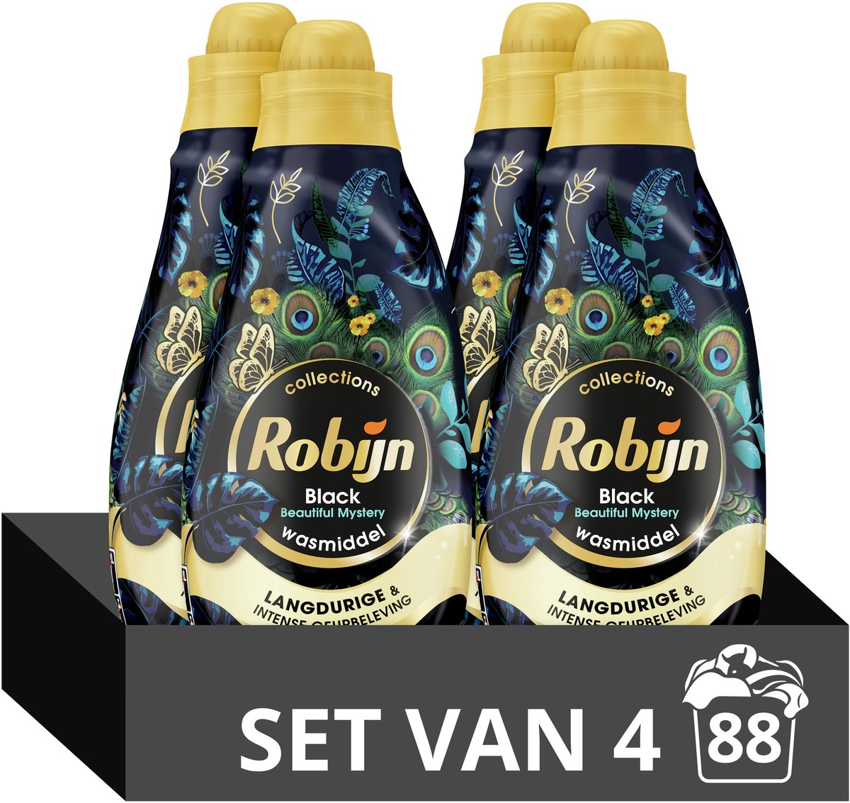 Détergent liquide Robijn petites collections puissantes - beau mystère - 4 x 22 lavages - pack économique