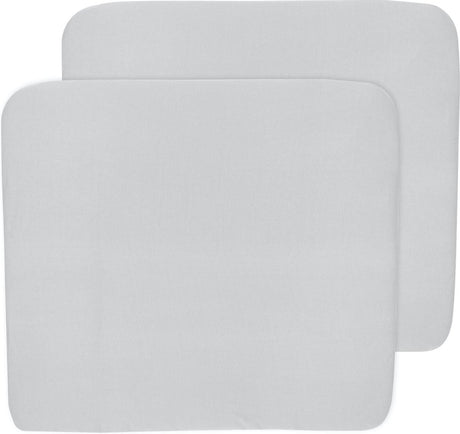 Housse de matelas à langer Meyco baby uni - lot de 2 - gris clair - 85x75cm