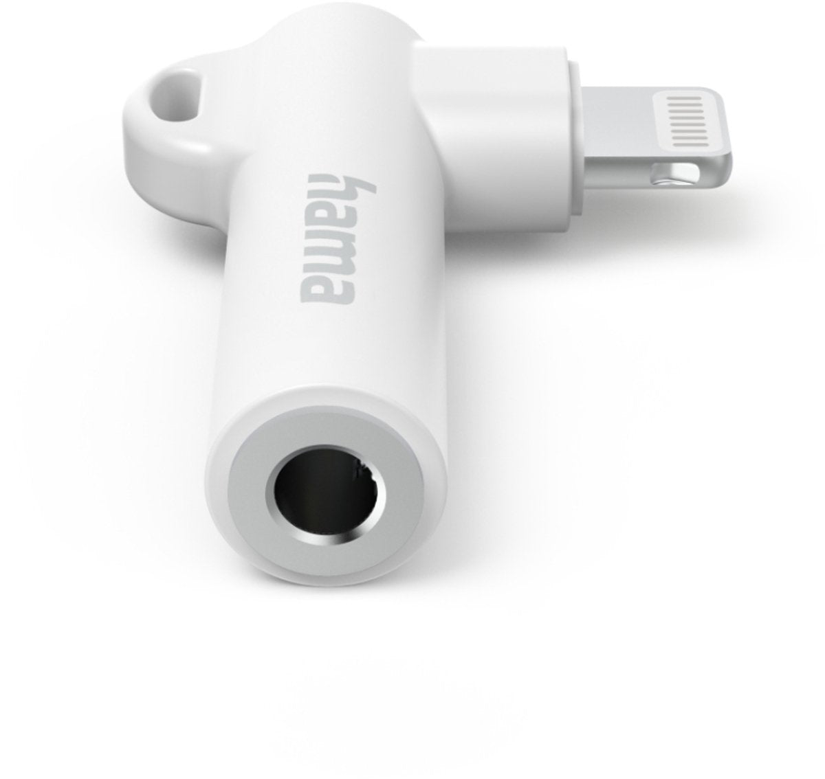 Hama adaptateur aux Lightning U connexion jack 3,5 mm, fiche coudée 90, blanc