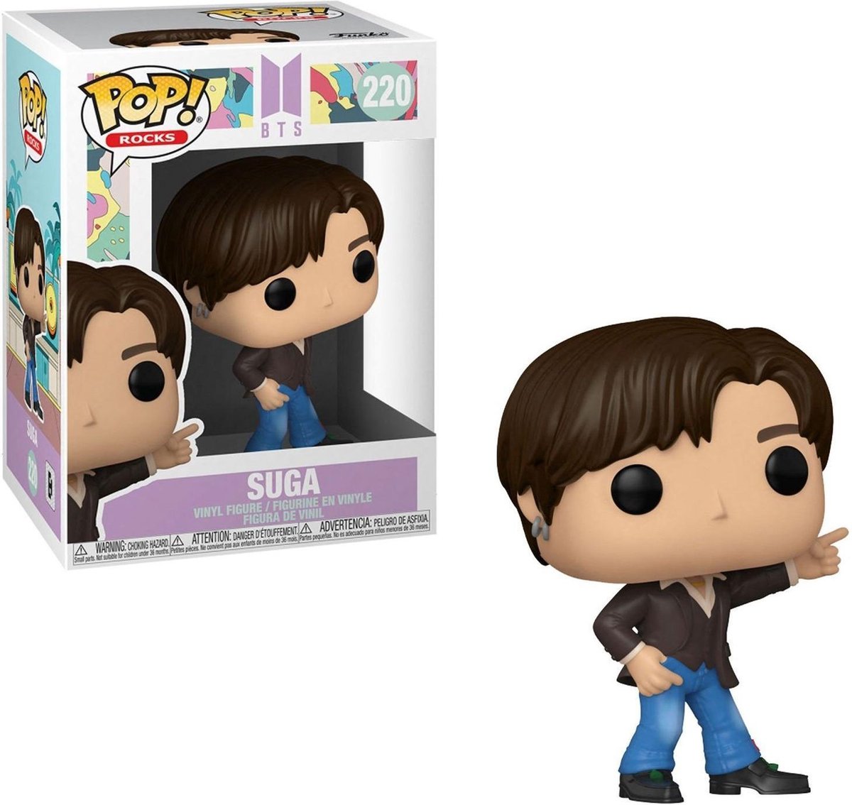 Funko bts figurine à collectionner pop! roches suga dynamite 9 cm multicolore