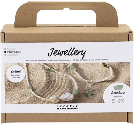 Entreprise créative https : www.cchobby.nl mini-hobbyset-jewelry-aventurine-necklace-and-bracelet-1-box