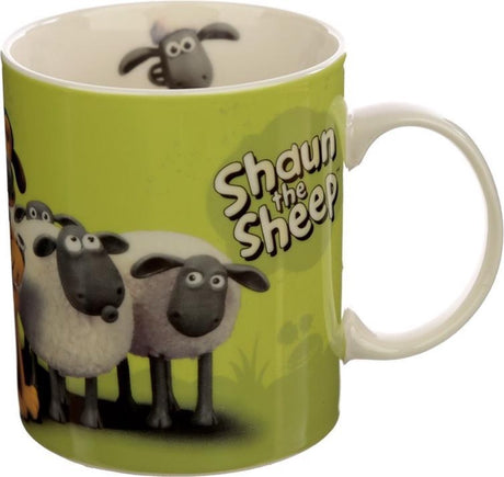 Mug en porcelaine Shaun le mouton - vert