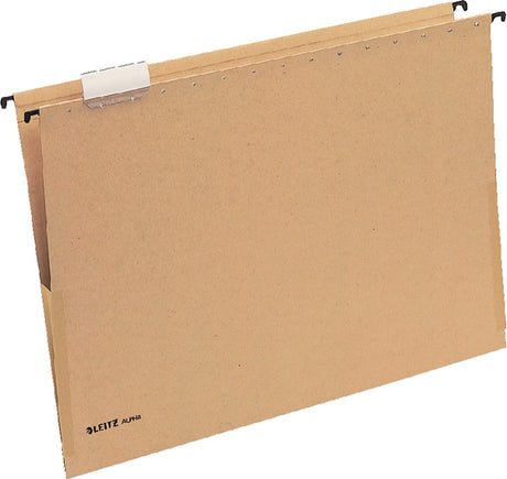 Dossier suspendu Leitz alpha® a3 avec soufflet - 25 pièces - fond en V - marron naturel