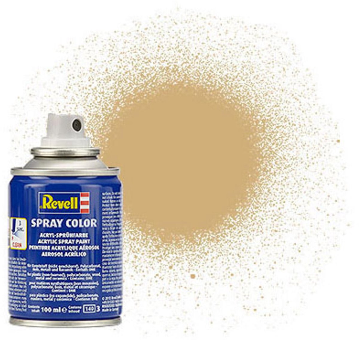 Revell hobby paint peinture acrylique - #94 or - métallisé - spray acrylique - bombe de peinture - 100 ml