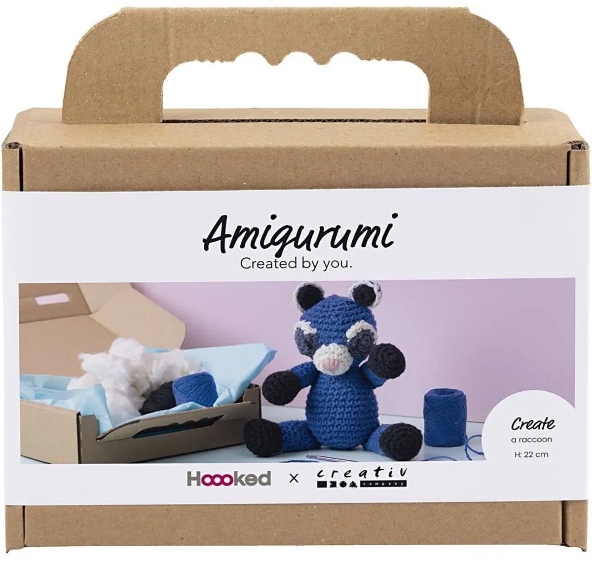 Entreprise créative https: www.ccobby.nl hobbyset-amigurumi-raccoon-black-blue-1-doos