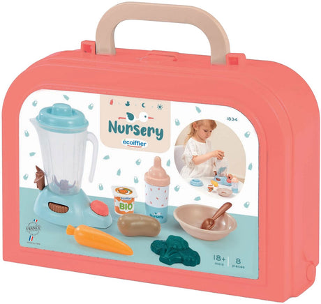 Soin Ecoiffier - set d'alimentation pour bébé en valise, 8 pcs.