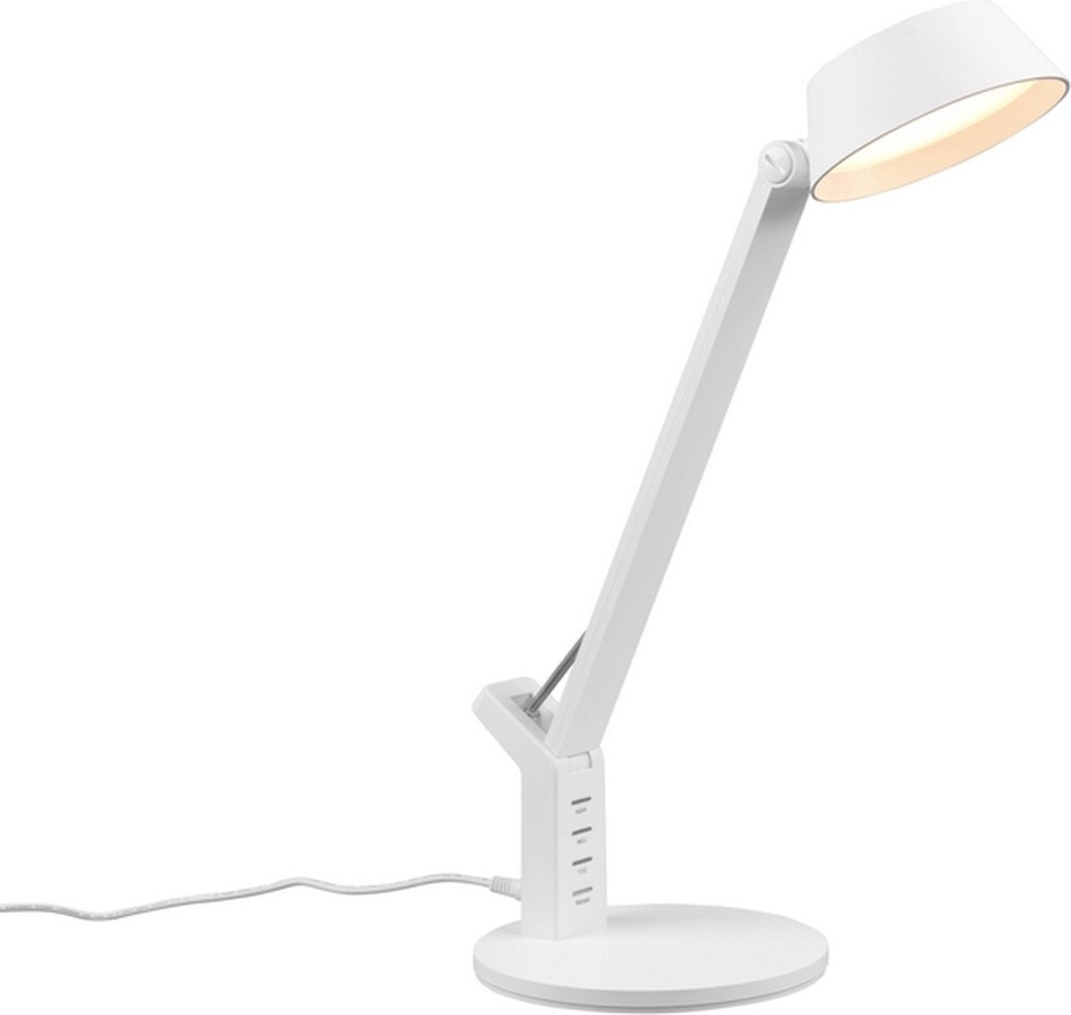 Trio ava - lampe de table - blanc mat - incl. 1x SMD 5,2W - entrée USB - fonction de charge - lampe de bureau