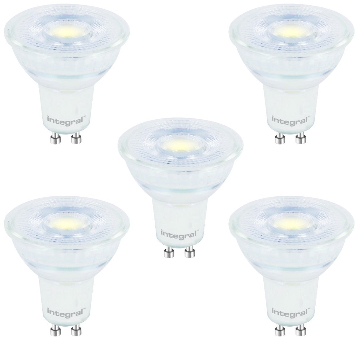 Pack intégral de 5 - spot LED gu10 - 3,6w - blanc neutre 4000k - dimmable
