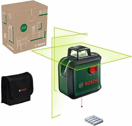 Bosch Advanced Level 360 - Laser lignes croisées 360° - avec étui de rangement - piles