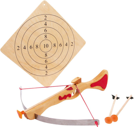 Petit pied - Croix de sports en bois avec carte cible, 4DLG.