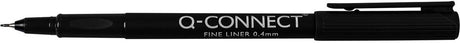 Feutre fin Q-connect, 0,4 mm, noir