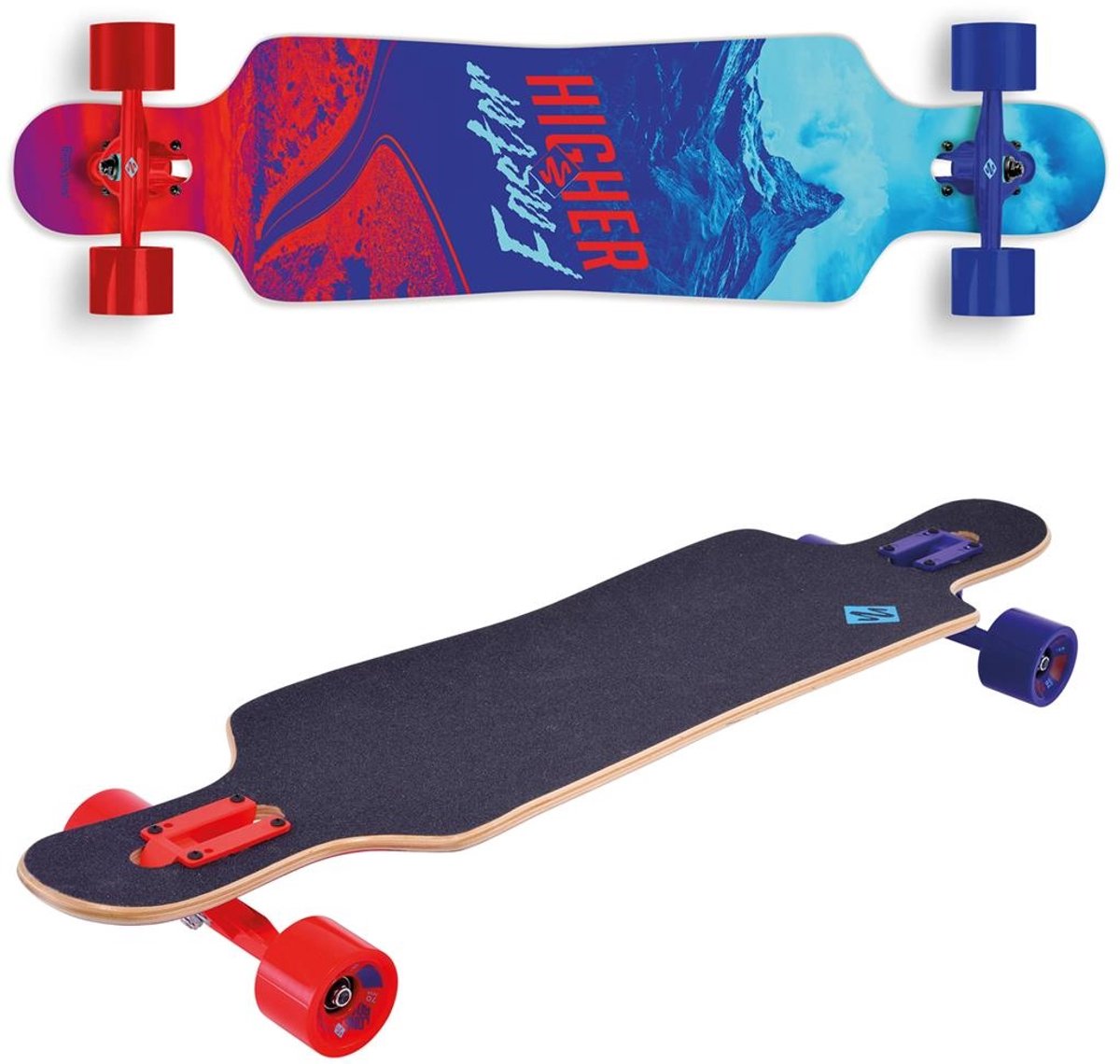 Streetsurfing street surf - longboard freeride - 39 pouces - plus haut plus vite - 99 cm