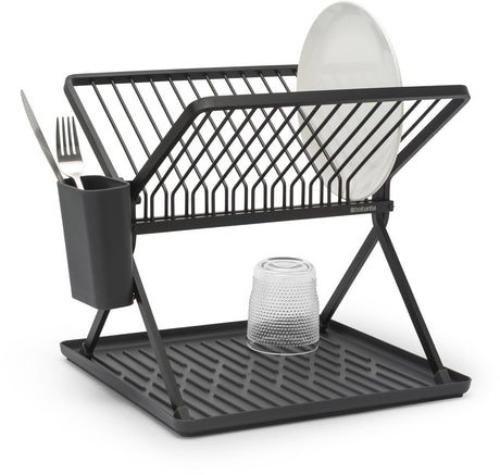 Brabantia égouttoir à vaisselle pliable pour évier gris foncé