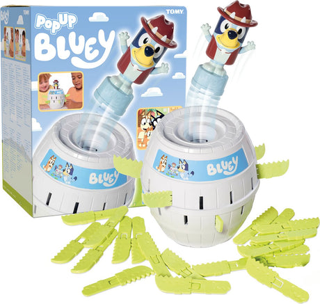 Tomy apparaît bluey dans le jeu d'enfant du tonneau