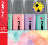 Stabilo boss original pastel - surligneur - lot de 4 pièces