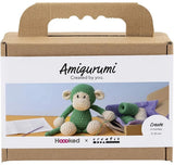 Entreprise créative https: www.ccobby.nl hobbyset-amigurumi-aap-groen-off-white-1-doos
