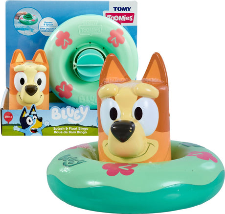 Jouets d'orignal bluey splash et flotteur bingo jouant des jouets de bain figure
