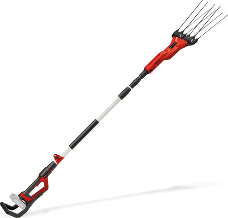 Râteau de récolte d'olives à batterie Einhell ge-fs 18 53 li solo - power x-change - 18 v li-ion - largeur de travail : 28-53 cm - longueur du manche de guidage : 92 - 182 cm - incl. sangle de transport et support mural - excl. batterie et chargeur