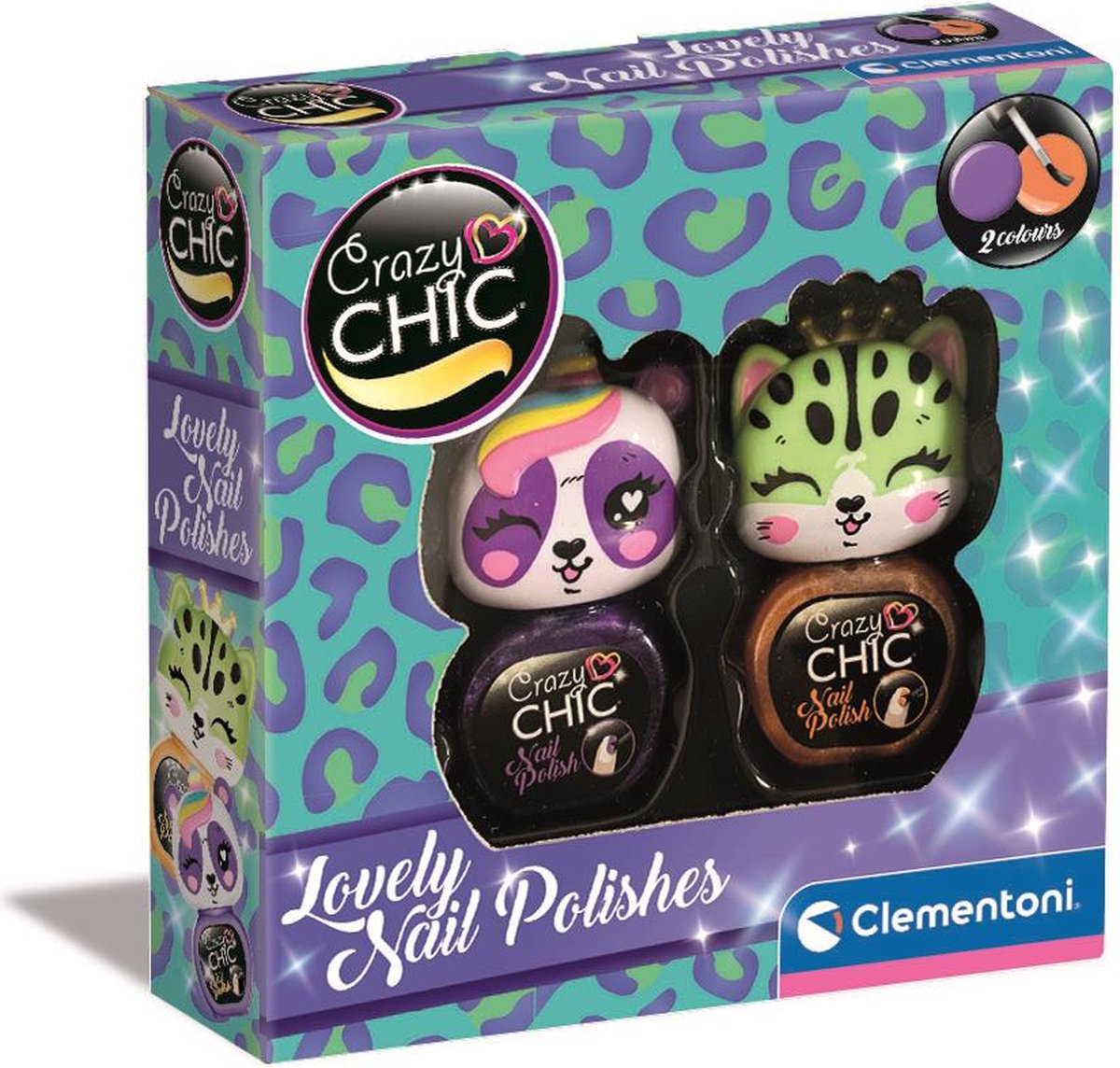Clementoni Crazy Chic Rustrour à ongles Orange Purple, 2e.