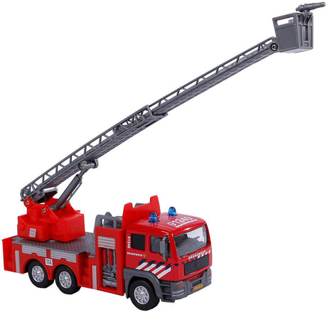 Camion échelle de pompiers moulé sous pression globe pour enfants nl, 16 cm