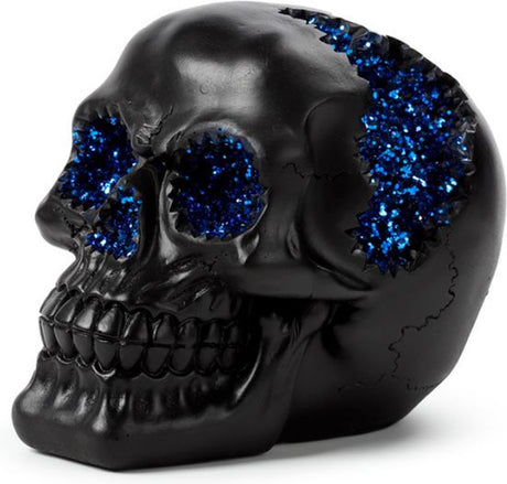 Accessoire de maison crâne de grotte en cristal noir