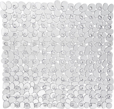 Wenko tapis de douche antidérapant paradise 54x54cm transparent - tapis antidérapant pour douche - avec ventouses