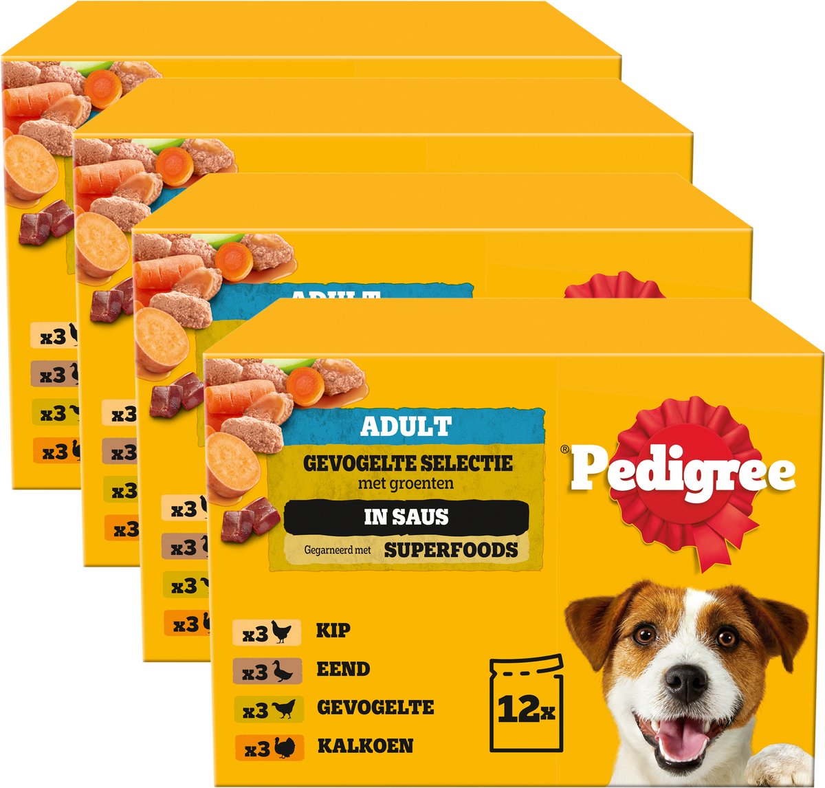Nourriture pour chien Pedigree - sélection de volailles en sauce - 48x100g