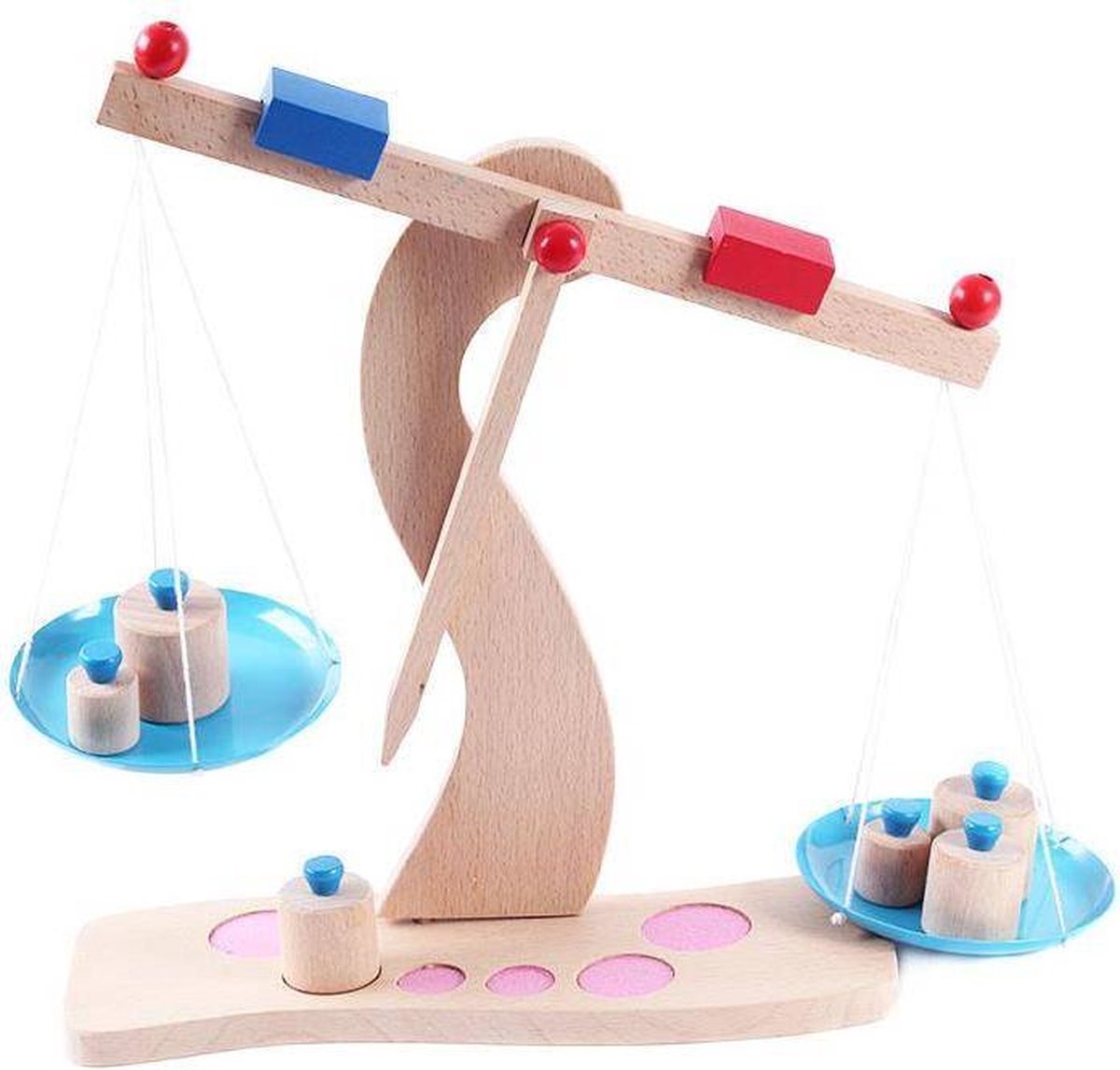 Balance en bois Goki avec poids