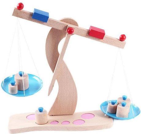 Balance en bois Goki avec poids