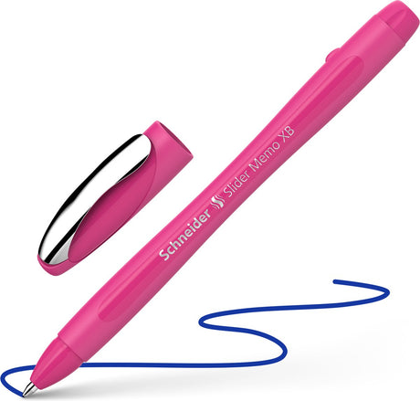 Schneider instruments d'écriture stylo à bille schneider - slider memo color edition - largeur d'écriture xb - rose vif - s-150219