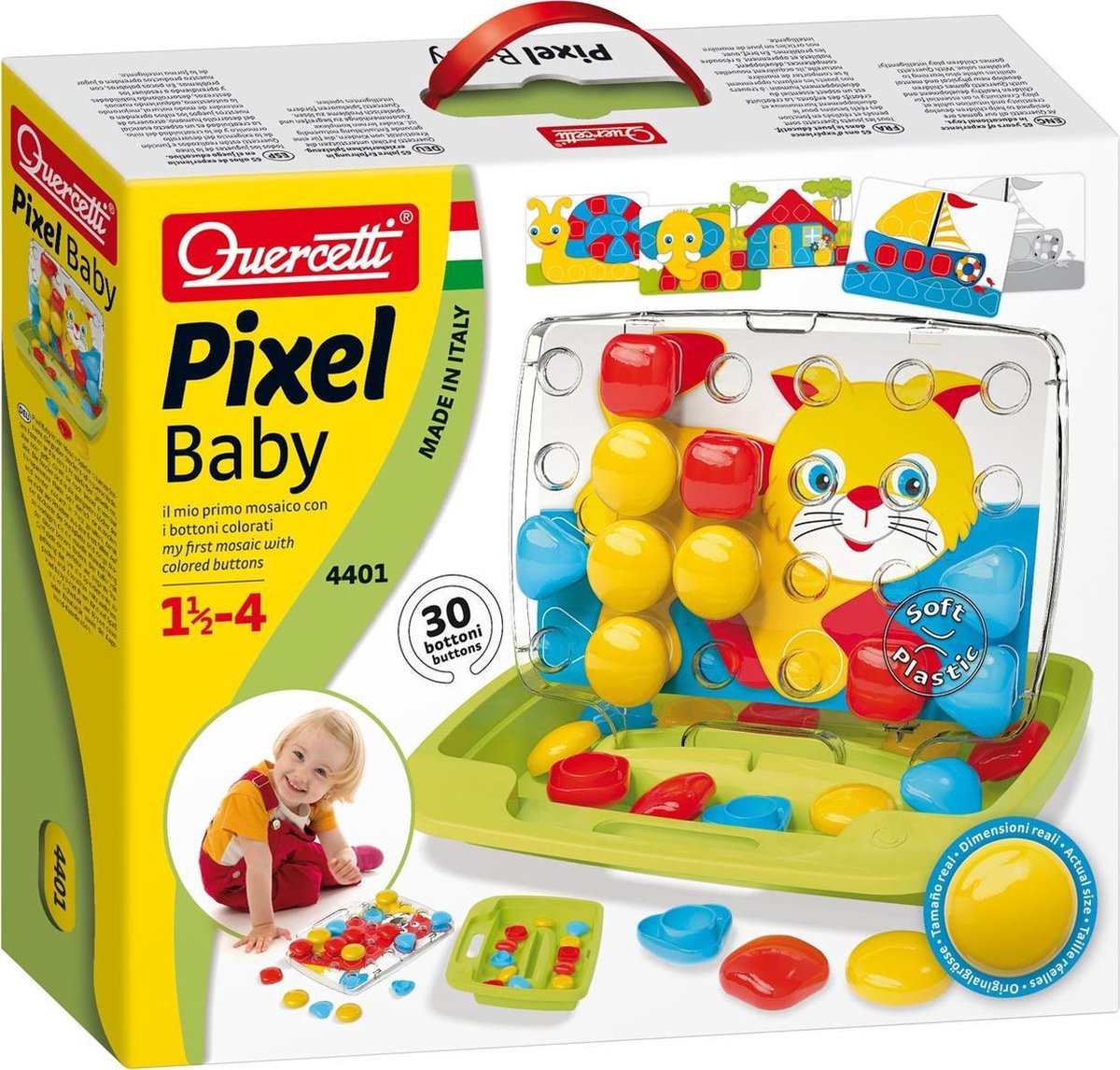 Quercetti pixel bébé insert la chatte mosaïque