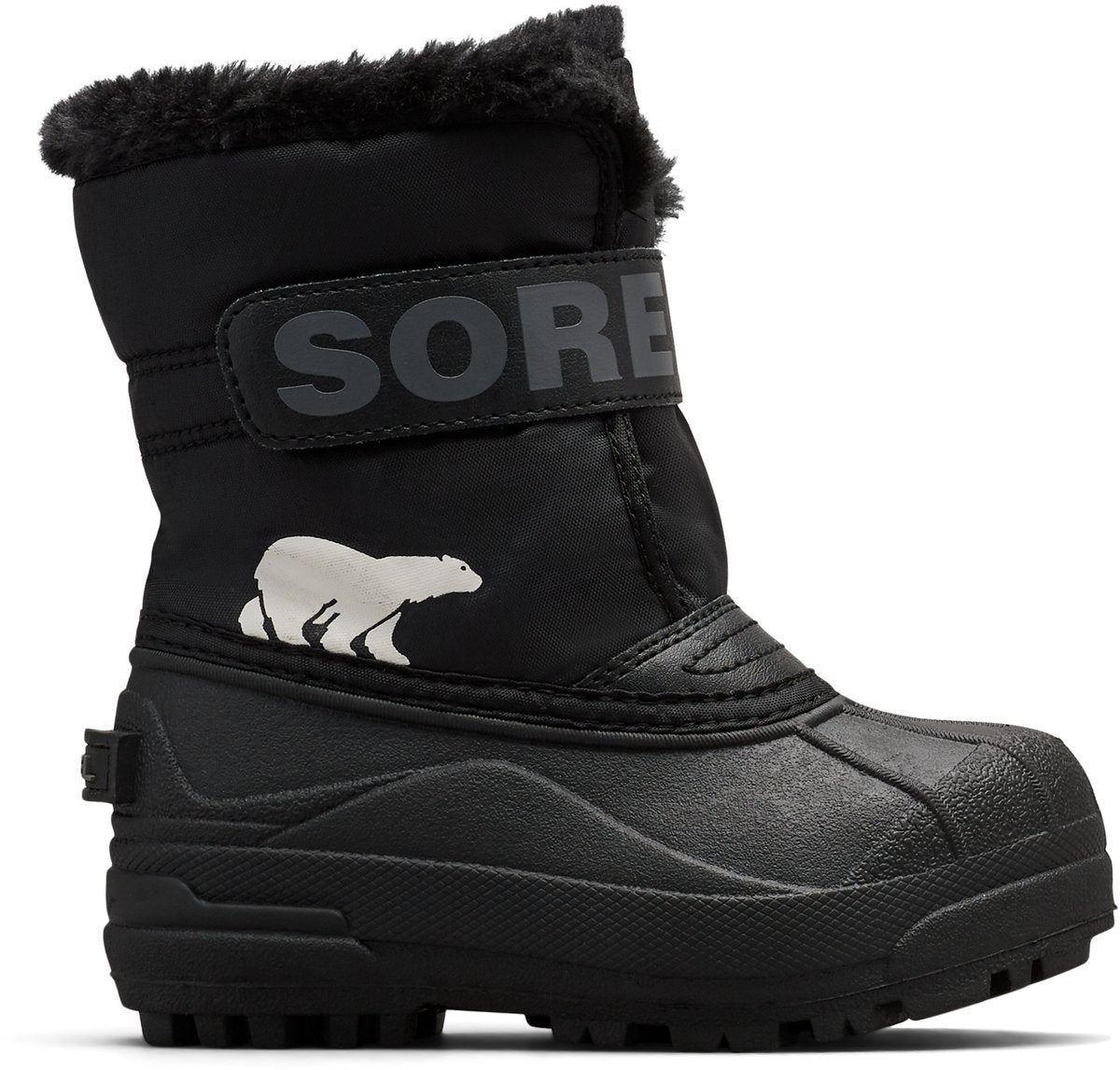 Botte de neige Sorel pour enfants snow commander™ petites bottes de neige unisexes pour jeunes - noir, anthracite - taille 27