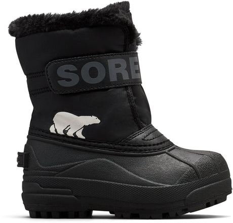 Botte de neige Sorel pour enfants snow commander™ petites bottes de neige unisexes pour jeunes - noir, anthracite - taille 27