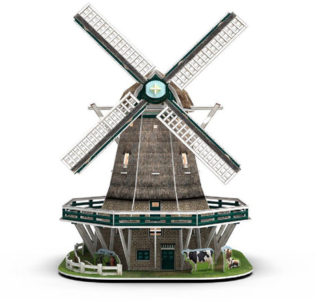 Moulin à puzzle 3D cubique amusant LED - 65 pcs.